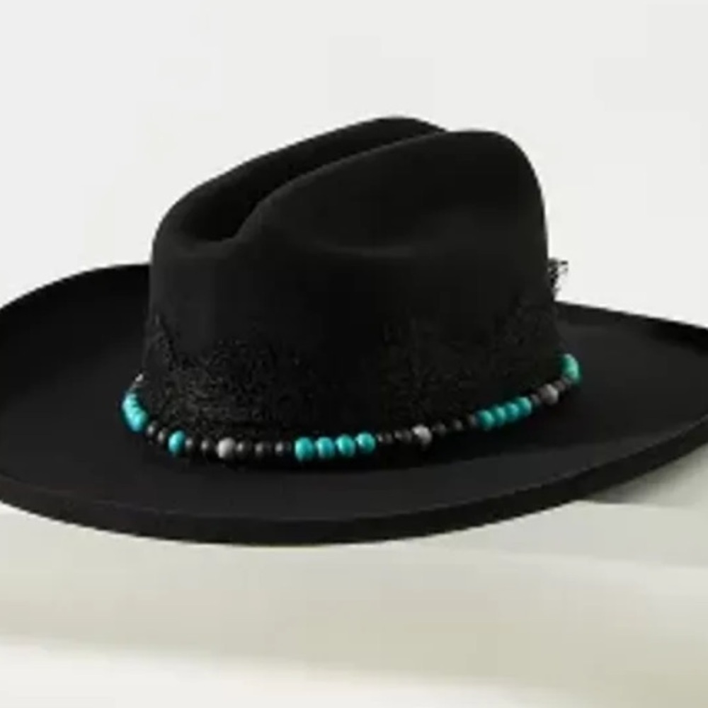 Anthropologie San Diego Lace a rancher a hat Gun smoke One Size New with tags